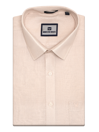 Mens Tissue Almond Shirt by Minister White