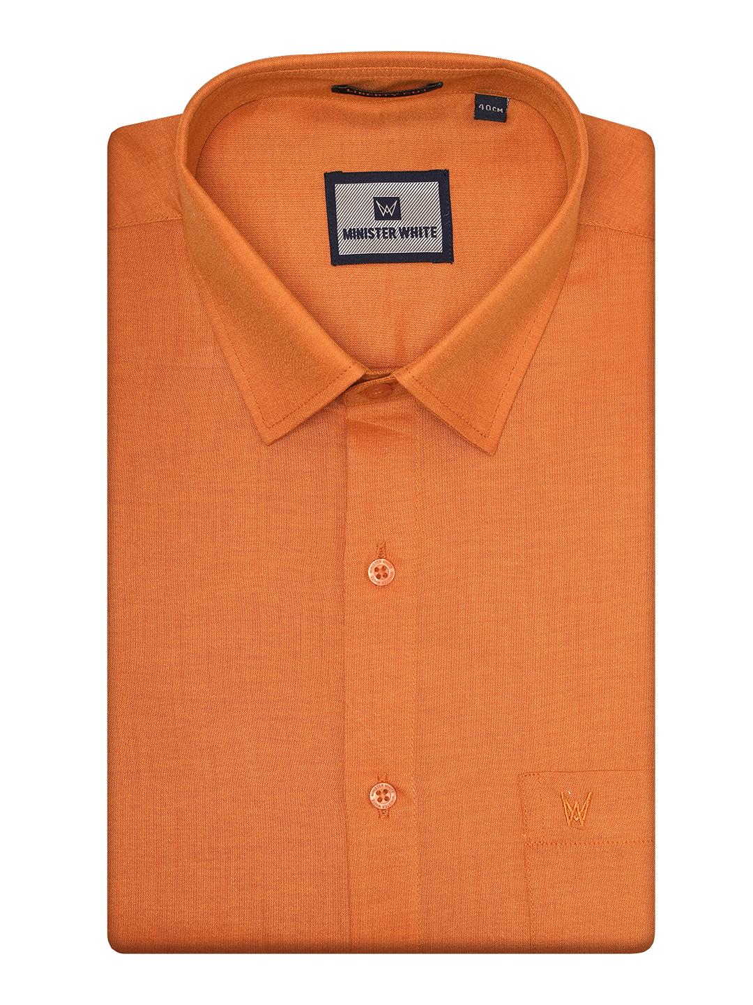 Mens Cotton Orange Shirt by Minister White