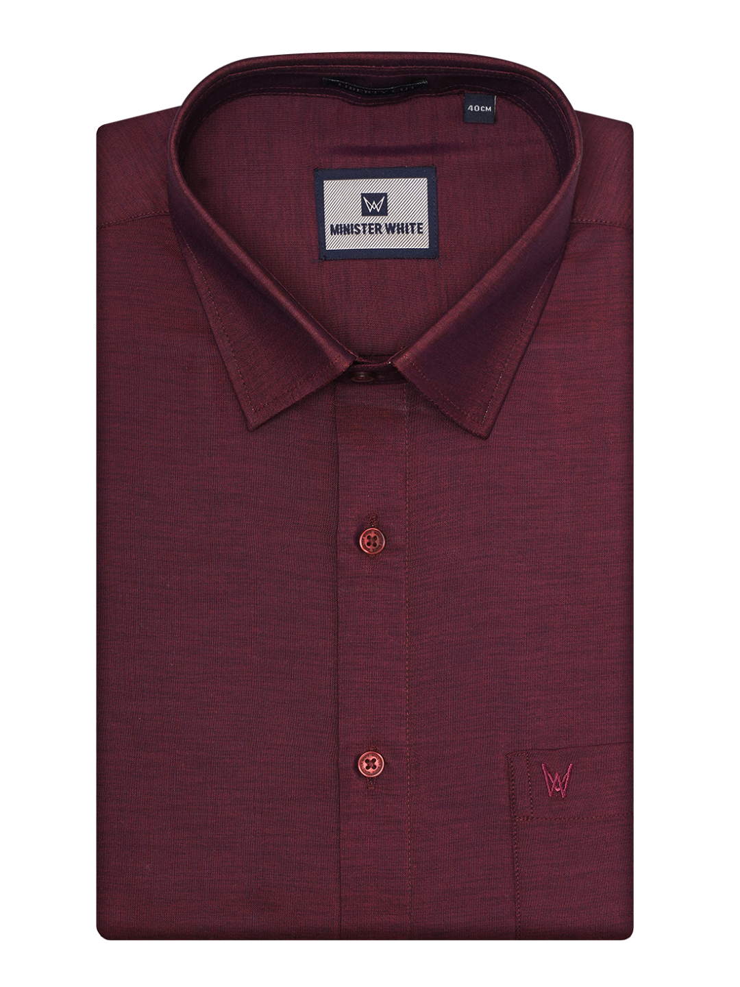 Mens Cotton Maroon Shirt by Minister White