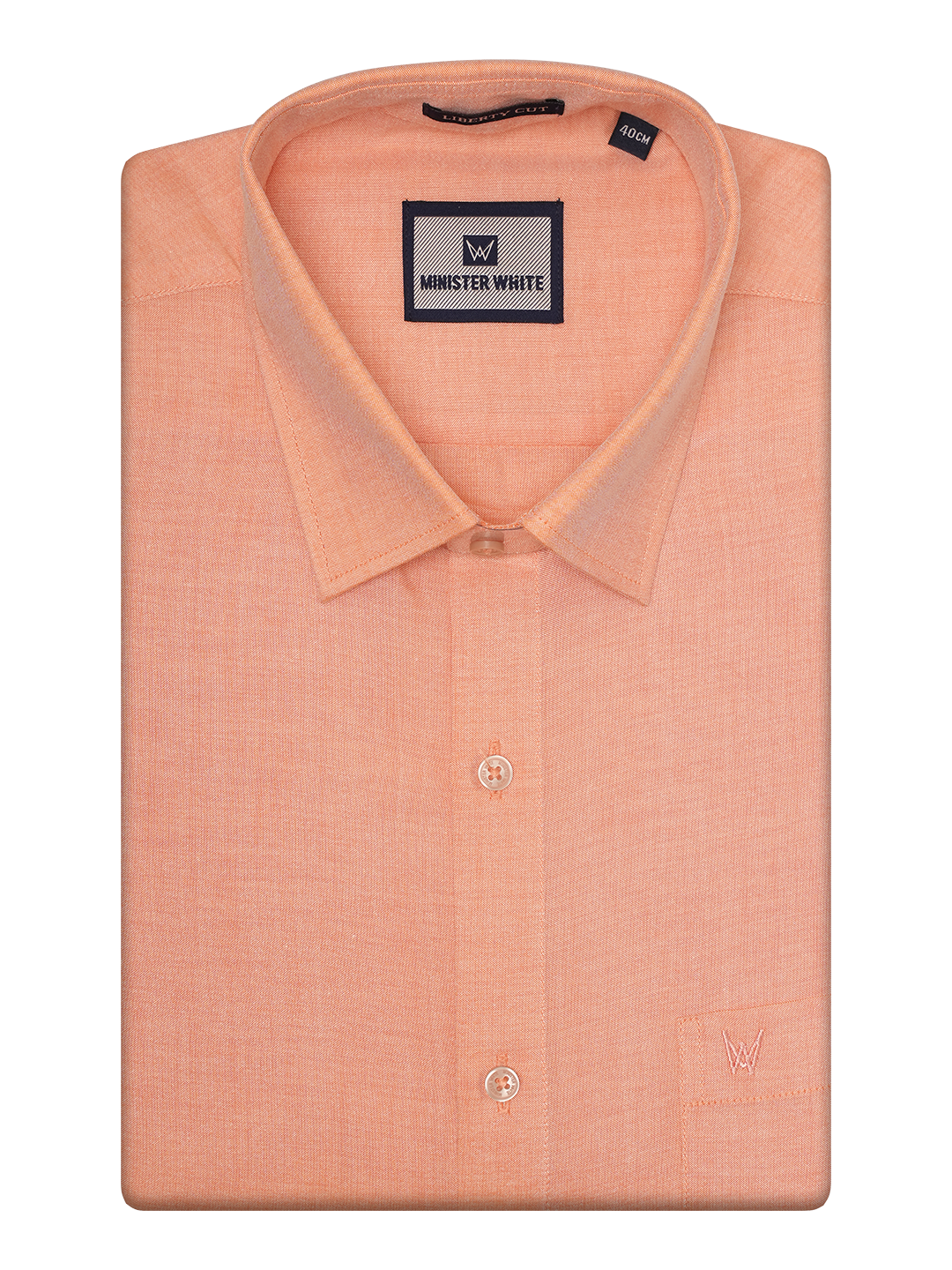 Mens Cotton Peach Shirt by Minister White