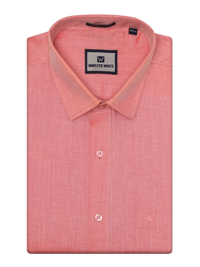 Mens Cotton Pink Shirt by Minister White