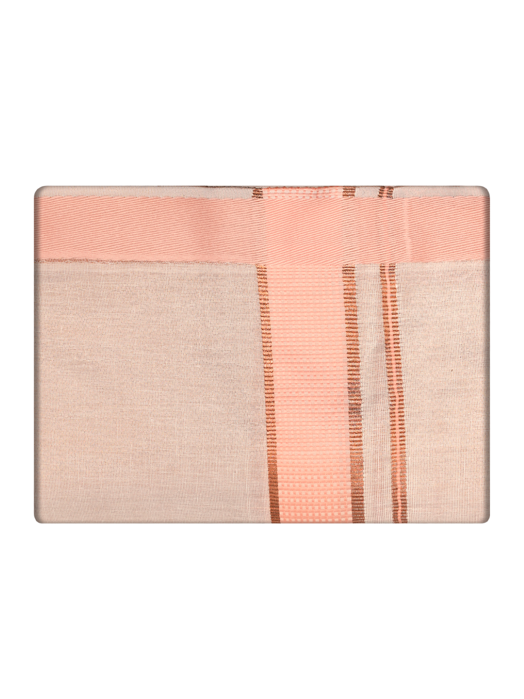 Mens Tissue Pink Color Border Dhoti by Minister White