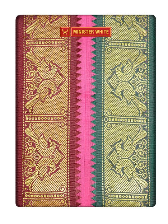 Pink Color Cotton Angavastram Towel Kaliyuga