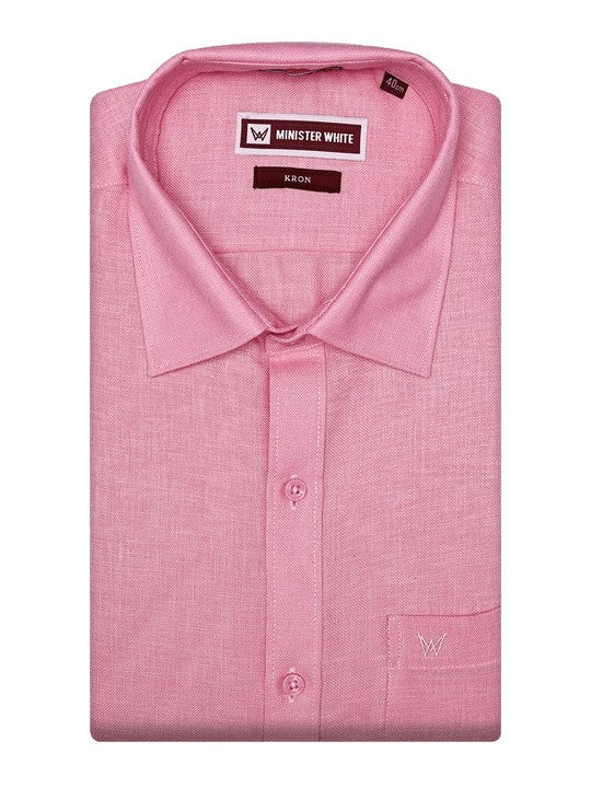 Men's Cotton Regular Fit Pink Shirt Kron