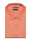 Men's Cotton Regular Fit Orange Shirt Kron