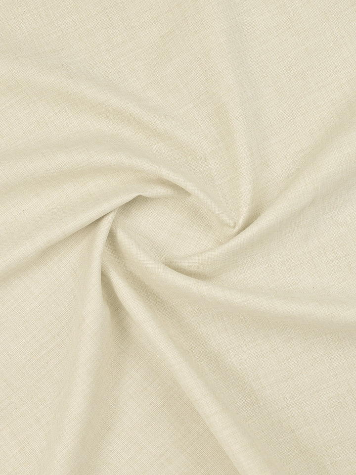 Mens Plain Cotton Linen Half White Color Shirting Linen Leaf