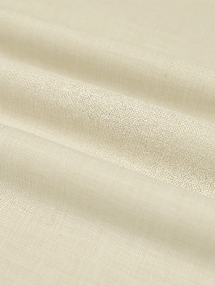 Mens Plain Cotton Linen Half White Color Shirting Linen Leaf