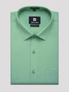 Mens Cotton Regular Fit Light Green Colour Shirt Divine Touch