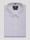 Mens Cotton Regular Fit White Shirt Mono Slub
