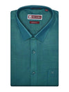 Men's Premium Cotton Linen Regular Fit Peacock Green Shirt Mandala
