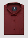 Mens Cotton Regular Fit Maroon Colour Shirt Divine Touch