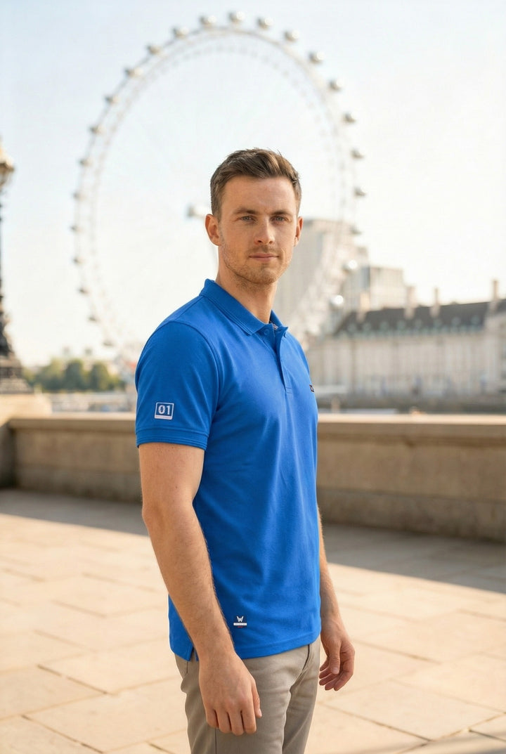 Men's Royal Blue Dry Fit Polo T-Shirt Rover
