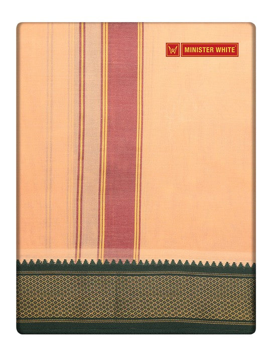 Men's Cotton Assorted Border Panchakacham Jitvar Kanakambaram 9 X 5
