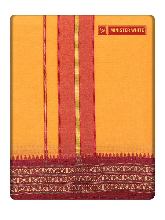 Men's Cotton Assorted Border Panchakacham Krishna Mambalam 9 X 5