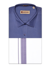 Men's Cotton Blue Color Matching Shirt and Dhoti Combo Miracle