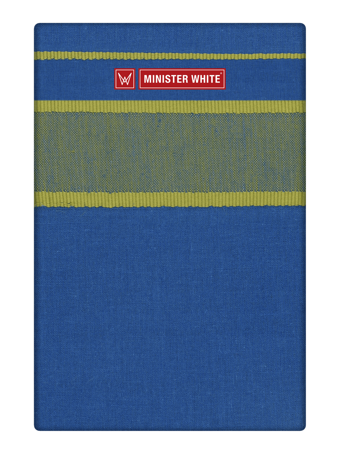 Men's Cotton Cobalt Blue Color Single Layered Dhoti with Big Assorted Border Govind