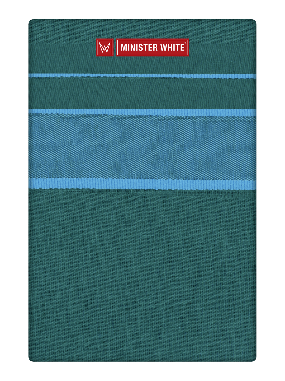 Men's Cotton Farmer Green Color Single Layered Dhoti with Big Assorted Border Govind