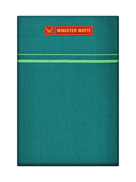 Men's Cotton Farmer Green Color Single Layered Dhoti with small Assorted Border Bhoomi