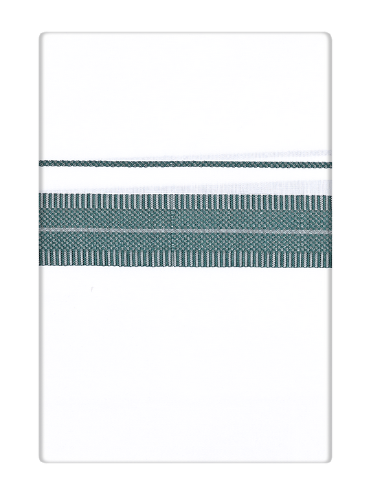 Men's Cotton Green Color Border Dhoti Miracle