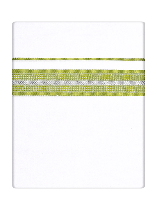 Men' Cotton Green Color Matching Border Dhoti Hazel