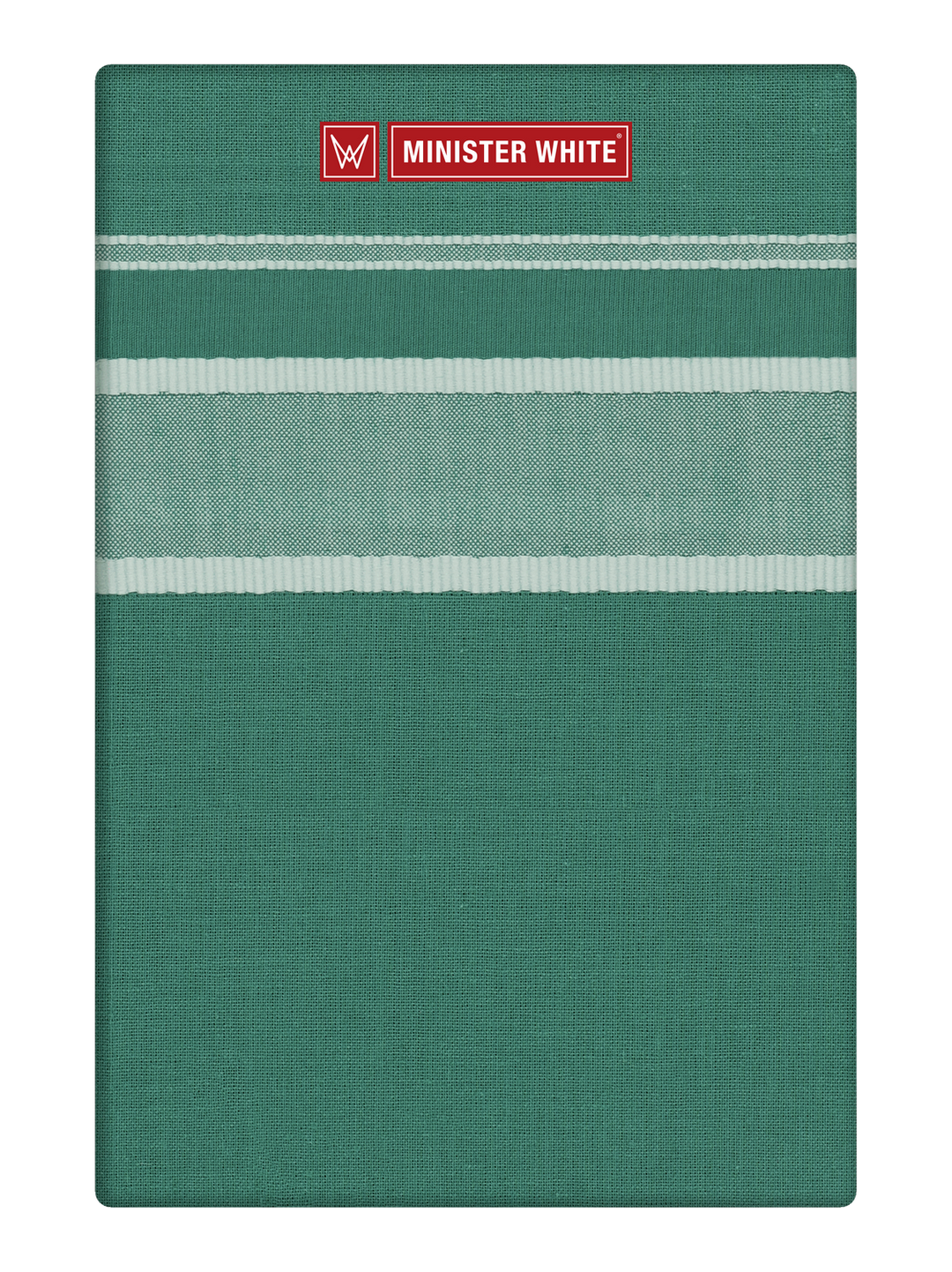 Men's Cotton Green Color Single Layered Dhoti with Big Assorted Border Govind