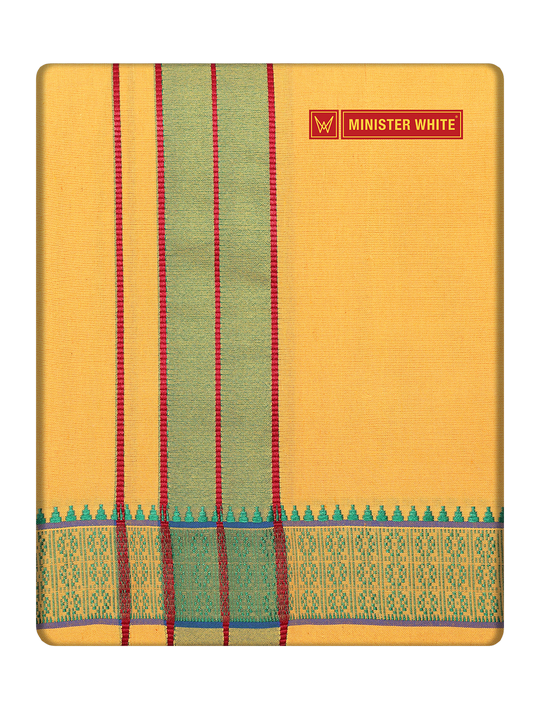 Men's Cotton Mambalam color Assorted Border Panchakacham Annavaram