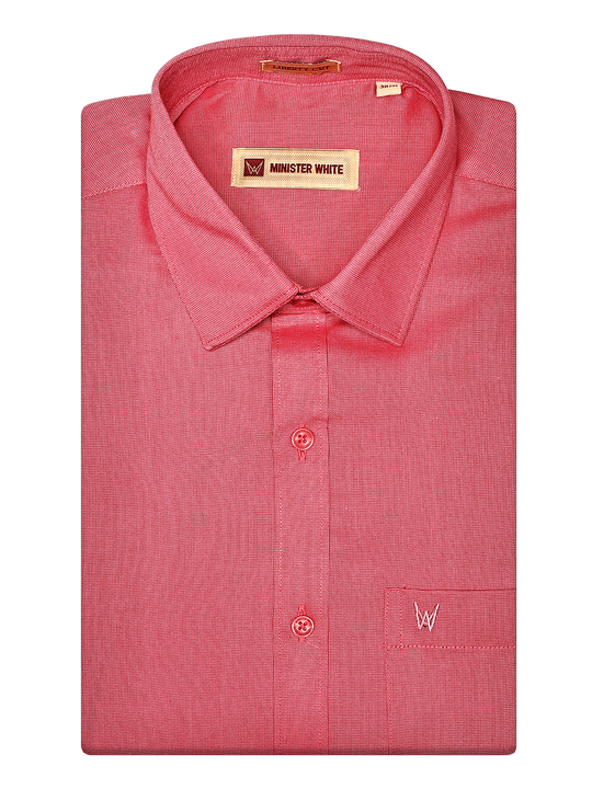 Men' Cotton Pink Color Matching Shirt Hazel