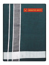 Men's Cotton Single Layered Dhoti with White Border Mix Gurubaran
