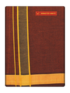 Men's Cotton Single Layered Dhoti with Gold Border Mix Gurubaran