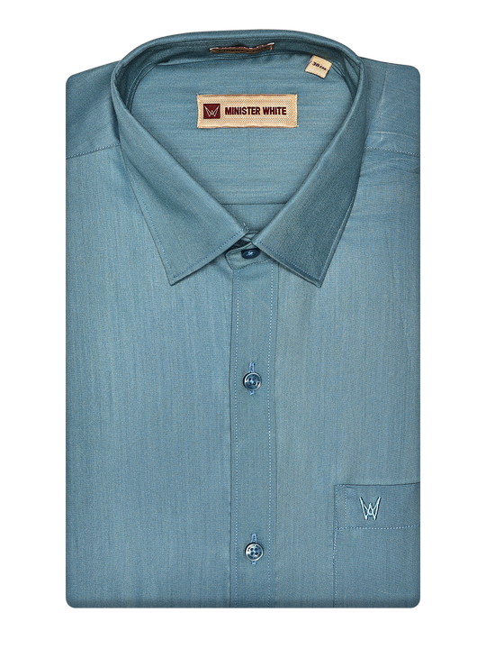 Men's Cotton Teal Color Border Dhoti Miracle