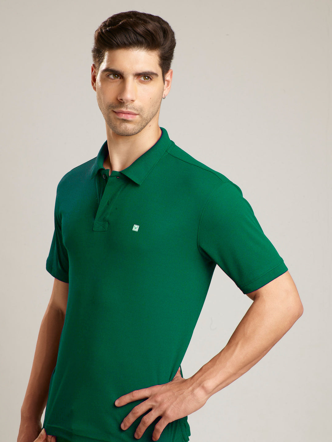 Men's Green Dry Fit Polo T-Shirt Rover