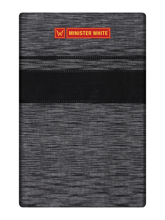 Men's Grey Cotton Single Layered Dhoti with Black Border Riddhish