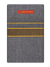 Men's Grey Cotton Single Layered Dhoti with Gold Border Nimalan