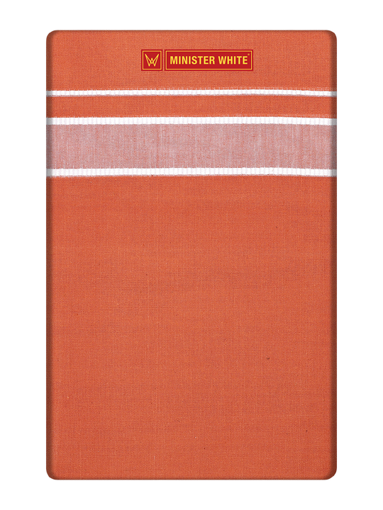 Men's Medium Kavi Cotton Single Layered Dhoti with Assorted Border Pambavasa