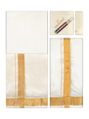 Men's Premium Art Silk Cream Shirt Bit with 100k Gold Jari Border Dhoti Towel Combo Wedding Wonders