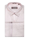 Men's Tissue Light Rose Shirt & Jari Border Dhoti Festive And Wedding Combo Monarch