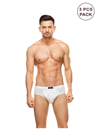 Men's 3pcs Super Combed White Inner Elastic Brief Thunder