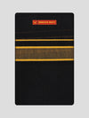 Men's Black Cotton Single Layered Dhoti with Gold Border Neelimala