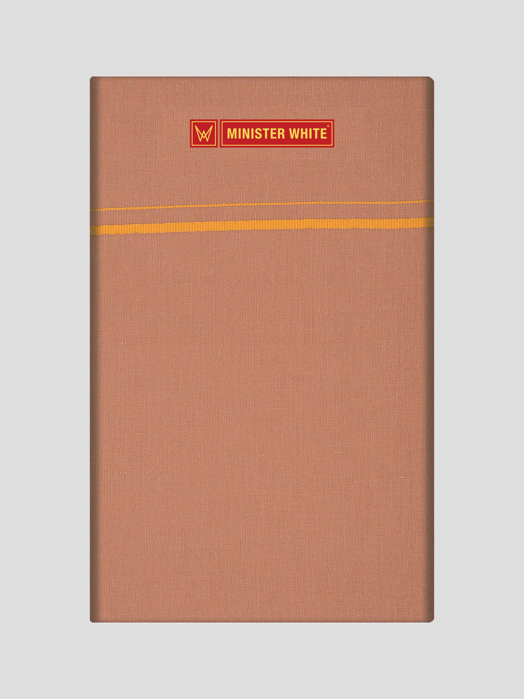 Men's Cotton Biscuit Color Single Layered Dhoti with small Assorted Border Bhoomi