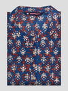 Men's Cotton Blue Color Full Sleeves Short Kurta