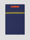 Men's Cotton Blue Color Single Layered Dhoti with Assorted Border - Harban