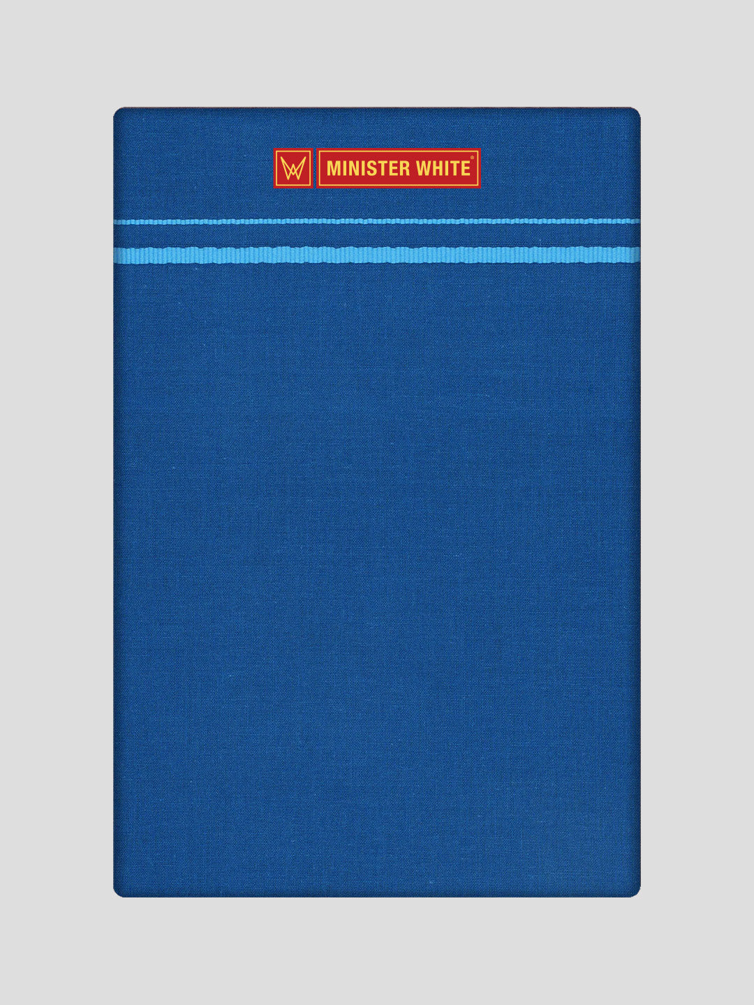 Men's Cotton Cobalt Blue Color Single Layered Dhoti with Assorted Border Bhoomi