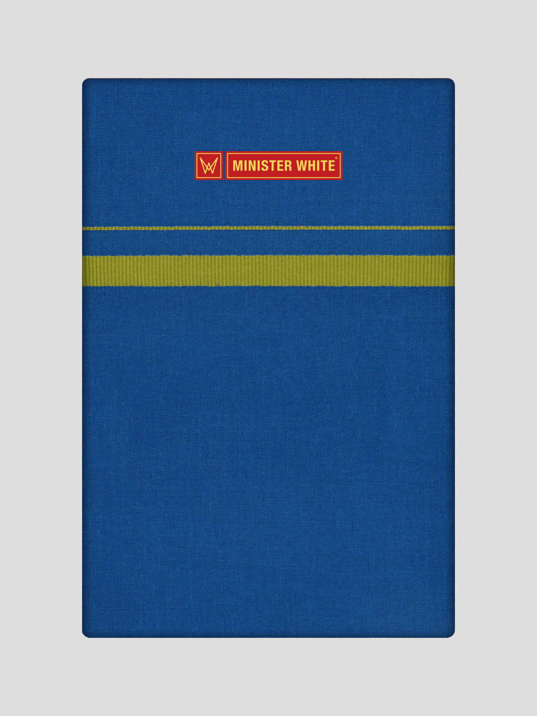 Men's Cotton Cobalt Blue Color Single Layered Dhoti with Assorted Border Harban