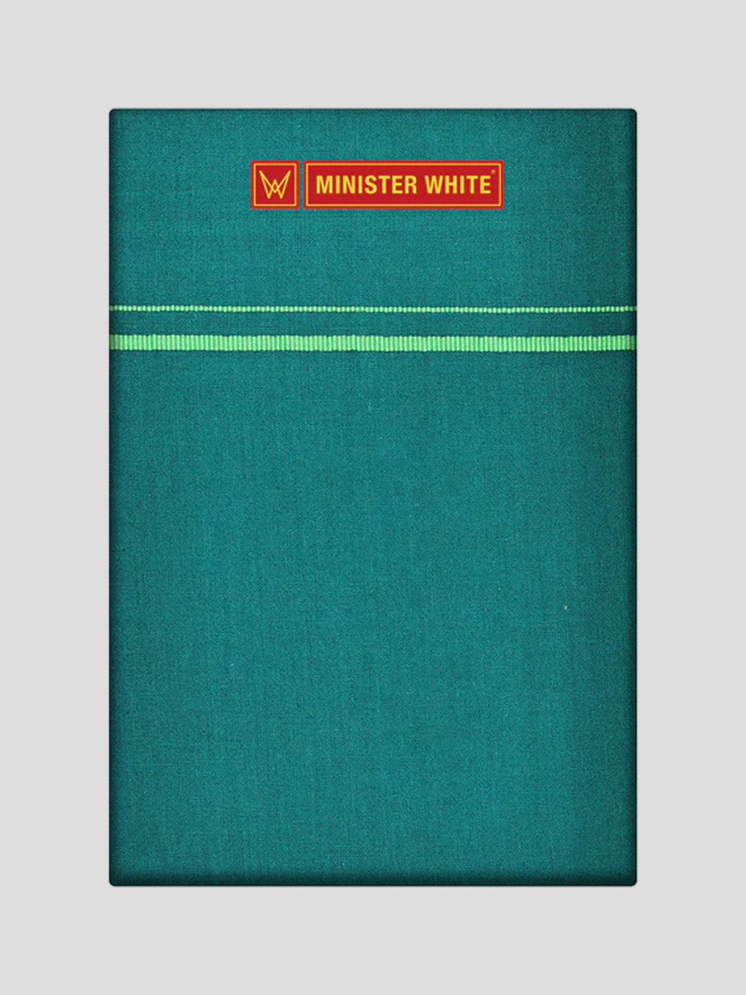 Men's Cotton Farmer Green Color Single Layered Dhoti with Assorted Border Bhoomi