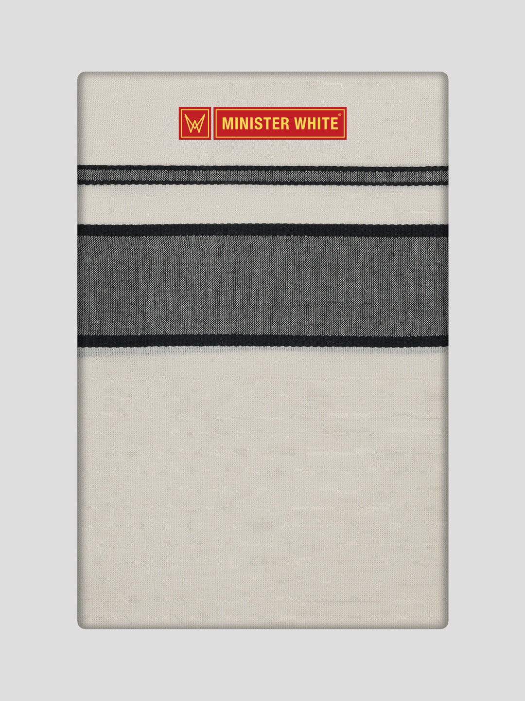 Men’s Cotton Kara Black Fancy Border Double Layer Dhoti Uppala