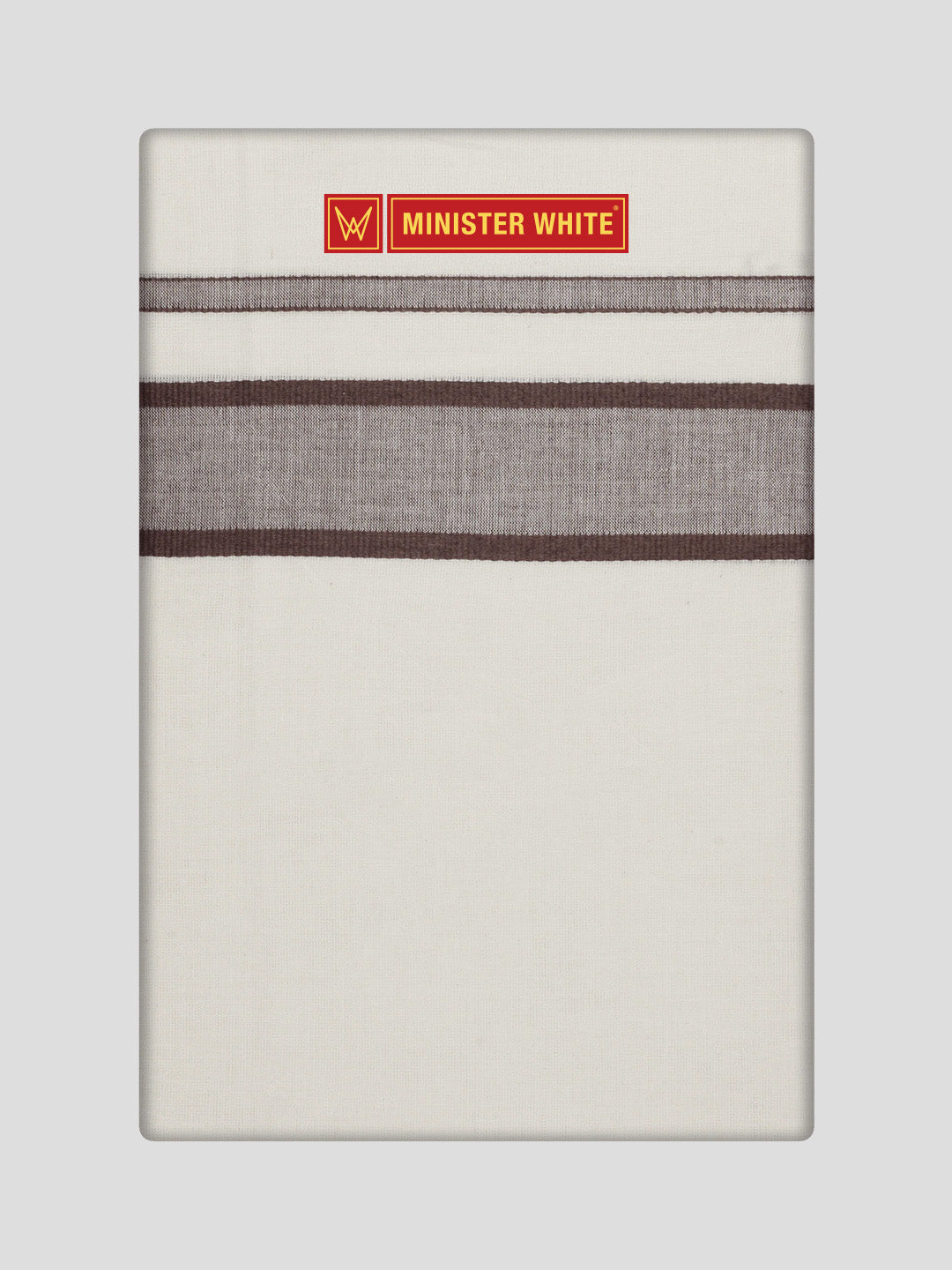 Men's Cotton Kara Brown Fancy Border Double Layer Dhoti Uppala