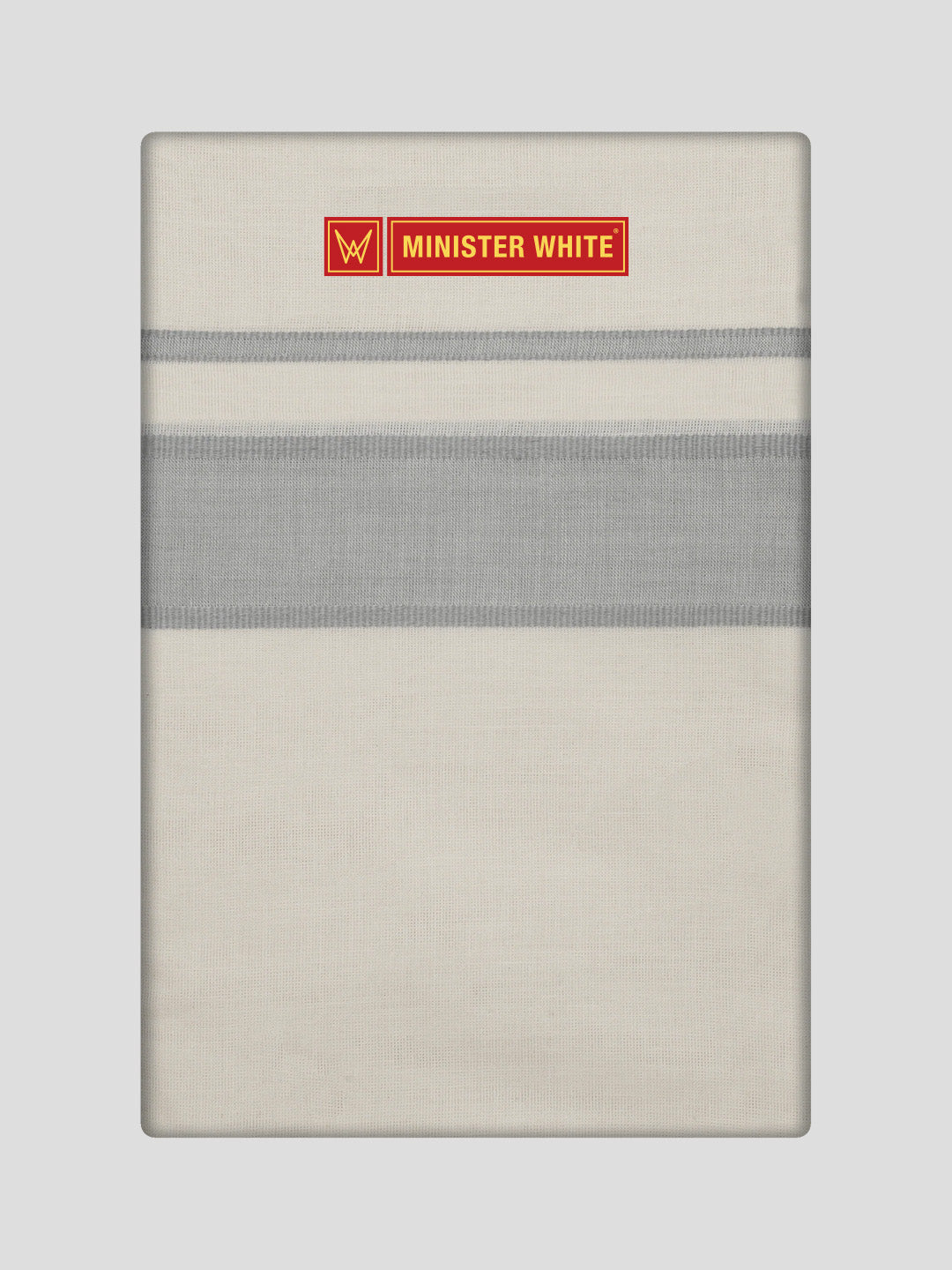 Men's Cotton Kara Grey Fancy Border Double Layer Dhoti Uppala