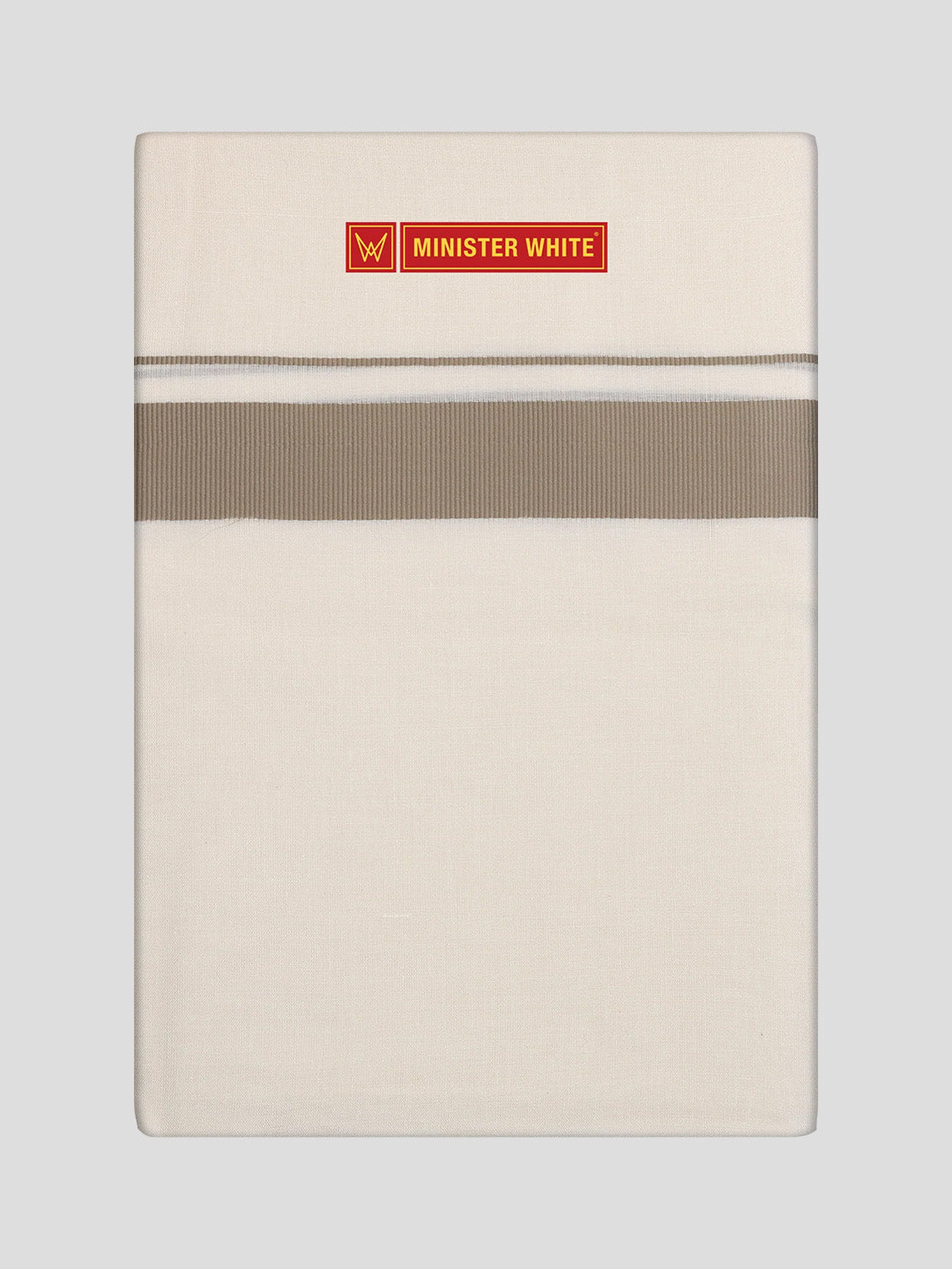 Men's Cotton Kara Light Brown Fancy Border Double Layer Dhoti Eranad