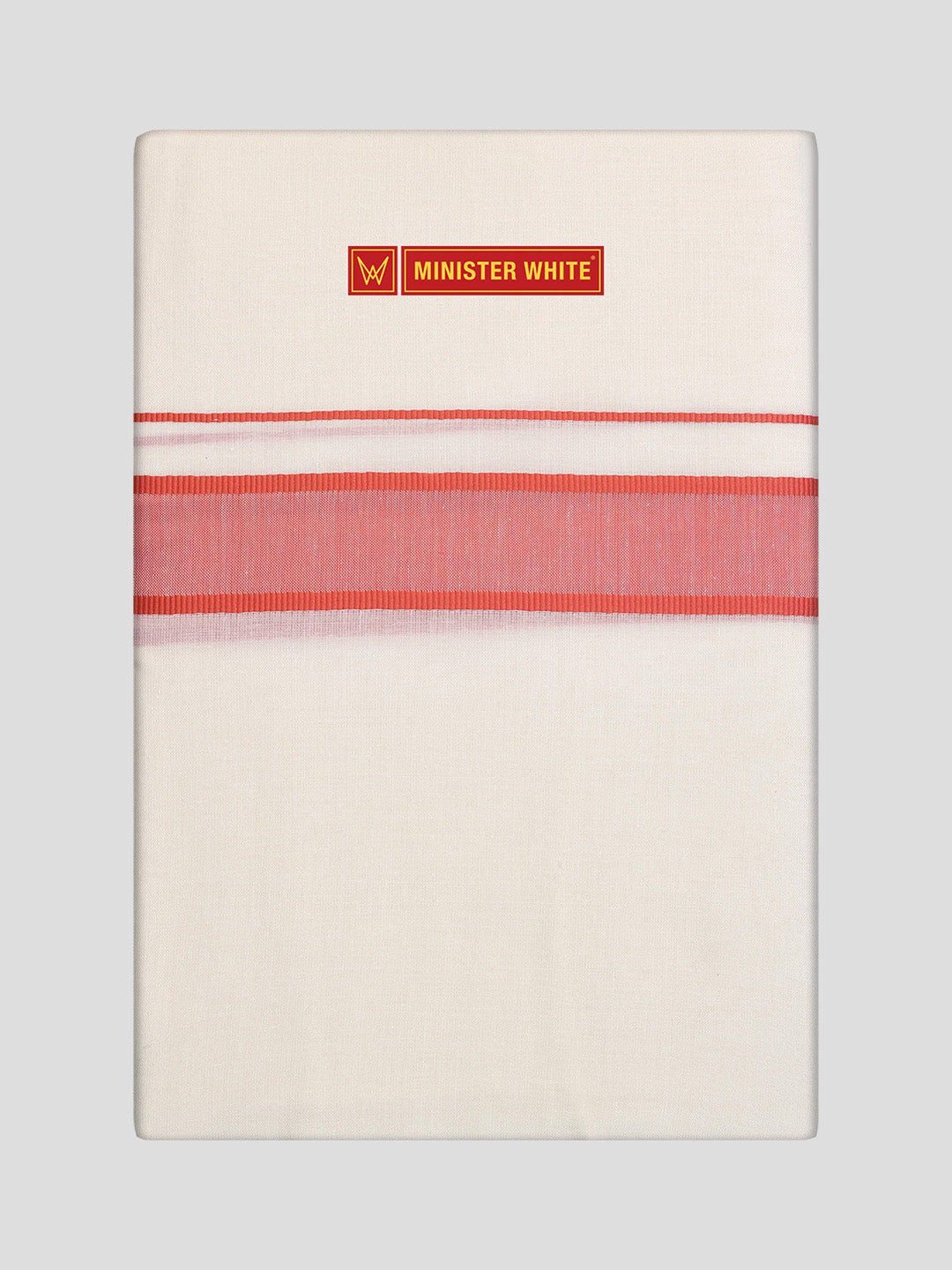 Men's Cotton Kara Red Fancy Border Double Layer Dhoti Tirur