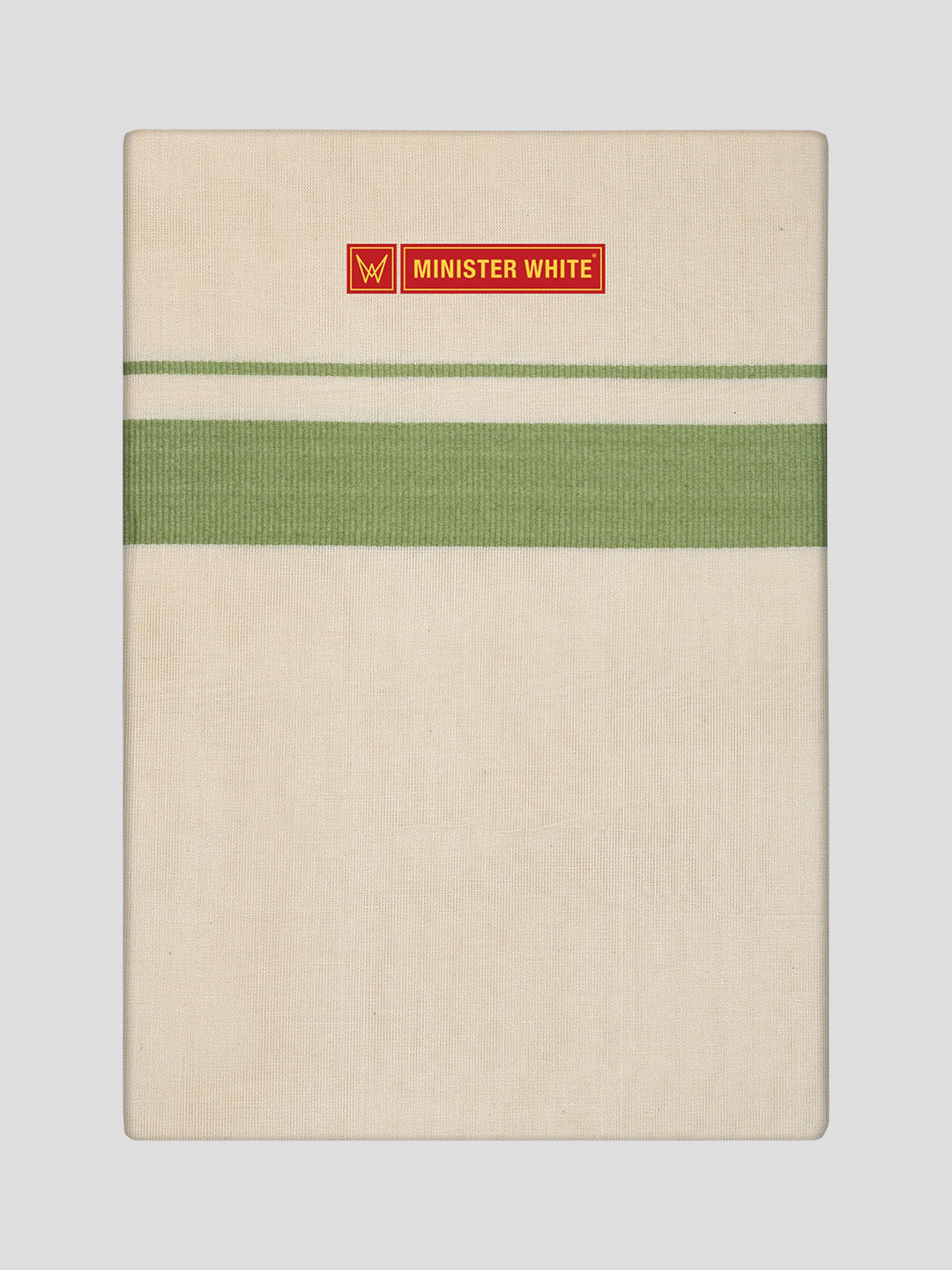 Men's Cotton Kara Pista Green Fancy Border Double Layer Dhoti Taliparamba